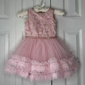 Disney Store Princess Aurora Pink Fancy Party Dress Girls Size 3‎
